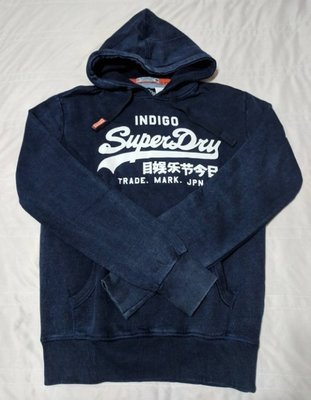 Superdry 極度乾燥 連帽 外套 帽T 刷白深籃 印花