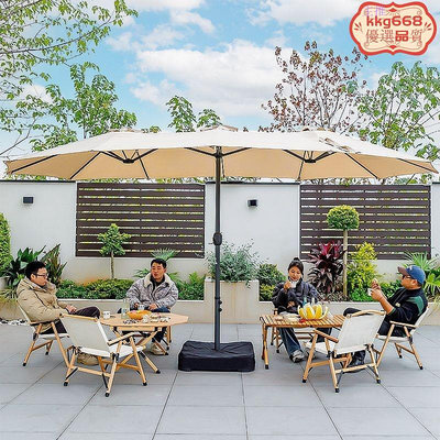 戶外遮陽傘中柱傘庭院傘花園露臺傘咖啡廳商用擺攤露營太陽傘室外