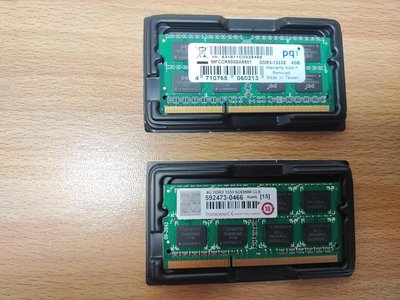 DDR3 1333MHZ 4G 筆記型電腦用記憶體 2條一起賣
