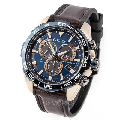 CITIZEN CB5039-11L 星辰錶 手錶 45mm 電波錶 光動能 萬年曆 藍面盤 男錶女錶