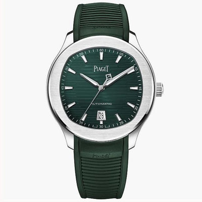 預購 伯爵錶 Piaget Polo系列 Piaget Polo Field 42mm G0A48022 機械錶 綠色面盤 綠色橡膠錶帶 男錶 女錶