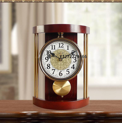 時鐘擺件新款美式古典復古臺鐘靜音桌面創意座鐘客廳臺式家用歐式鐘表擺件家居時鐘