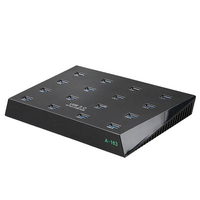 【易控王】工業級 USB3.0 16埠集線器 16Port Hub 批量刷機 外接電源40-732-04