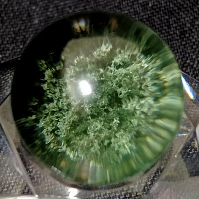 幽靈球060–直徑16.4mm。6.2公克。綠幽靈。珍藏水晶