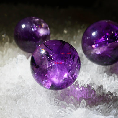擺件 天然紫水晶球彩虹水晶球擺件打磨收藏紫色烏拉圭巴西