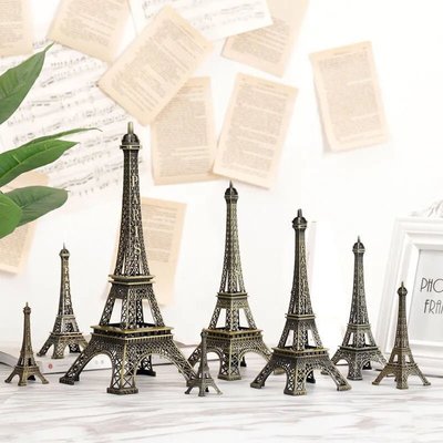 熱賣 地標建筑模型巴黎埃菲爾鐵塔工藝品擺件客廳酒柜辦公室~