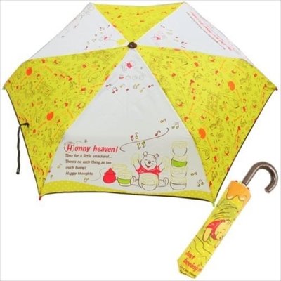 正版授權 日本 迪士尼 WINNIE THE POOH 小熊維尼 維尼蜂蜜 摺疊雨傘 雨傘 折傘