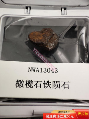 稀有橄欖隕石~3.2克西北非橄欖隕石NWA 13043原石標 奇石擺件 天然原石 天然石【匠人收藏】6865