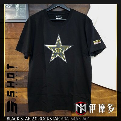 伊摩多 法國SHOT ROCKSTAR T恤  經典 剪裁 短袖 圓領 騎車 出遊 BLACK STAR 2.0 黑色