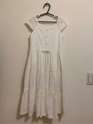 👑Anny安妮公主A款白色氣質洋裝（適130～140cm)
