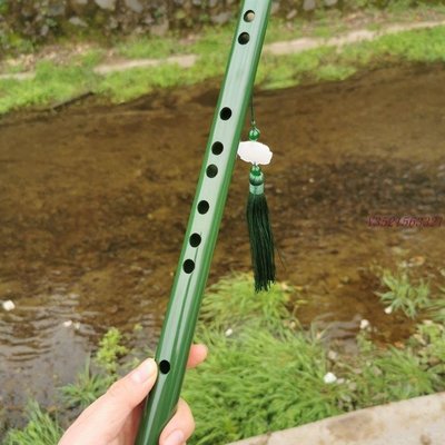 現貨樂器一節綠色笛子初學練吹苦竹橫笛古風優雅學生竹笛