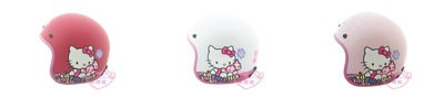 ♥小花花日本精品♥Hello Kitty凱蒂貓紅色白色粉色-糖果款安全帽成人安全帽附抗UV護目鏡88944302