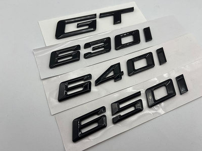 精品新款寶馬GT 630i 640i 650i亮黑車標 字標尾標后標