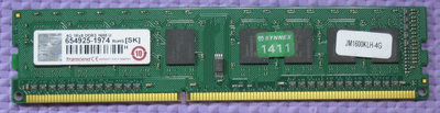 【DDR3寬版單面】創建 Transcend DDR3-1600 4G 桌上型二手記憶體  【原廠終保】 使用正常良品