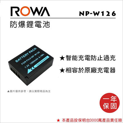 【老闆的家當】ROWA樂華 Fujifilm NP-W126 副廠鋰電池