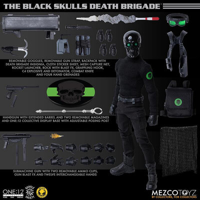 MEZCO One:12 Black Skulls Death Brigade 黑骷髏特工