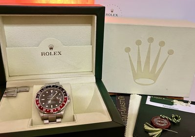 勞力士 Rolex 16710 GMT II 正可樂圈 紅黑圈 盒單全齊[交流]