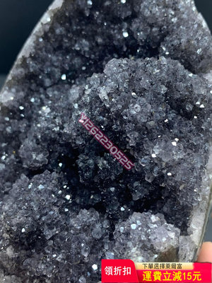 烏拉圭彩晶系列的，黑晶簇恐龍蛋，很大一顆，1142g，極其壓 天然原石 奇石擺件 把玩石【匠人收藏】