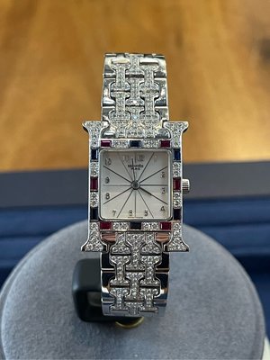 愛馬仕寶石鑽錶HH1.292/18K腕錶