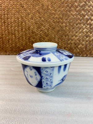 日本帶回 日本vintage  明治時期純手繪青花 蓋碗 茶