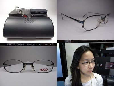 信義計劃 眼鏡 全新真品 HUGO BOSS HG 15526 金屬橢圓框 可配高度數小框 eyeglasses