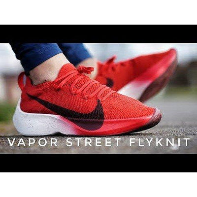 Nike Vapor Street Flyknit University Red 紅白 漸層 編織 慢跑【ADIDAS x NIKE】