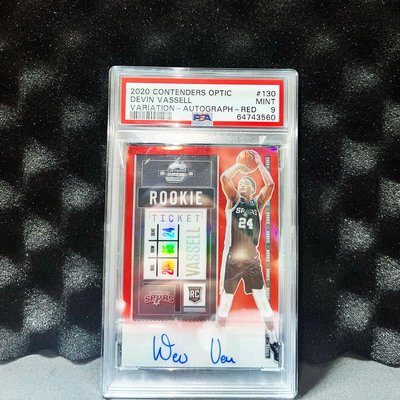 2020-21 Devin vassell contenders optic rookie auto red /99