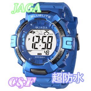 C&F【JAGA捷卡】鋼鐵之心 大數字豪邁多功能 M979B 媲美卡西歐G-SHOCK 時尚錶