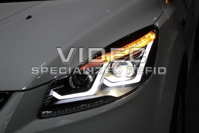威德汽車精品 HID 福特 KUGA LED 導光 R8 日行燈 +LED 方向燈 魚眼大燈