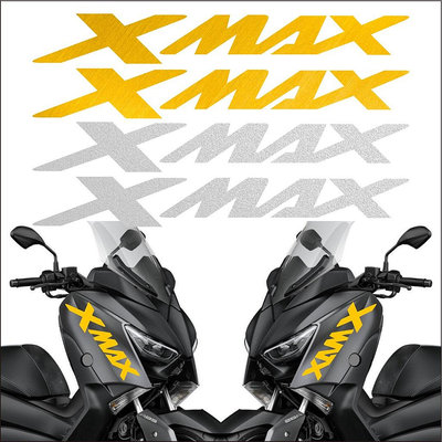 4Pcs Yamaha Xmax 機車車身貼紙 摩托車貼花 反光全息裝飾貼紙