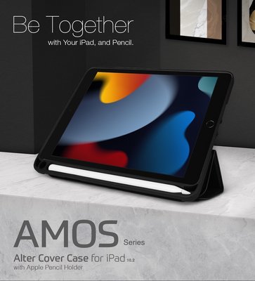 JTLEGEND Amos 相機快取多角度折疊布紋皮套 iPAD 10.2 (2021) 磁扣版 pencil筆槽 平板