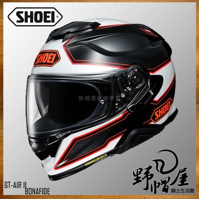 《野帽屋》SHOEI GT-Air II 全罩 安全帽 內襯可拆 內墨片 GTAIR2。BONAFIDE TC-8