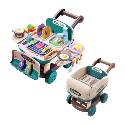 娃娃國【盟石 CuteStone】兒童購物推車與烤肉玩具