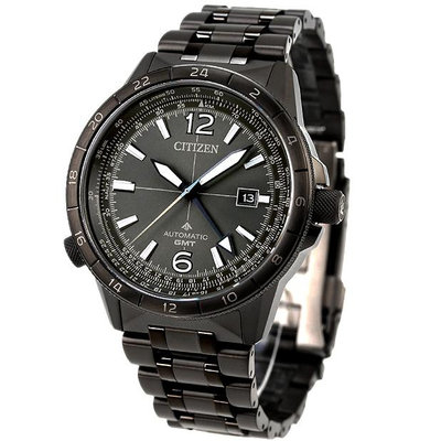 CITIZEN NB6045-51H 星辰錶 44.5mm  PROMASTER GMT 機械錶 藍寶石鏡面 黑色鏽鋼錶帶 男錶女錶
