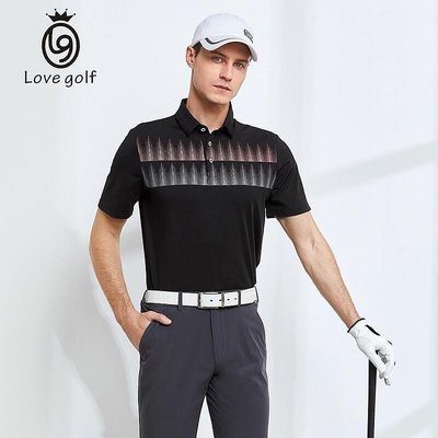 新款推薦 LG 高爾夫短袖t恤男春夏球衣服男乾Polo衫上衣運動戶外服-可開發票