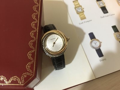 Cartier trinity 三環鑲鑽手錶 18K金珠寶錶