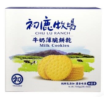 【初鹿牧場】牛奶薄脆餅乾（250g*3條/盒）