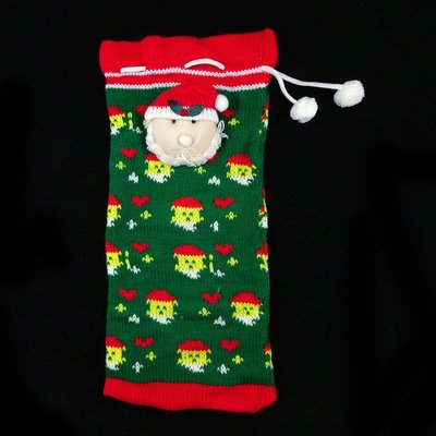 台灣現貨/聖誕老人裝飾/糖果袋/禮物袋 聖誕老公公針織袋