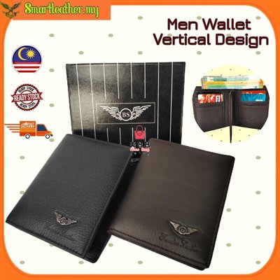 Bs 男士錢包垂直設計錢包錢包皮革錢包短錢包 / Dompet Lipat Kulit Lelaki Design Te 錢包 皮夾