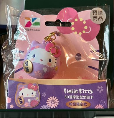 Hello kitty 達摩造型悠遊卡—粉紫（含運）