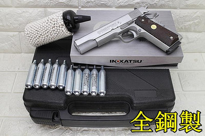 [01] 鋼製 INOKATSU COLT M1911 手槍 CO2槍 銀 優惠組E 井勝 1911 柯特 MEU 45手槍