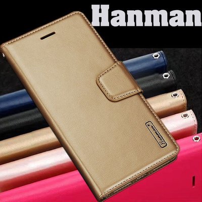 【Hanman】Xiaomi Redmi 紅米Note 7 6.3吋 真皮皮套/可插卡/斜立 自動吸合 手機皮套 贈掛繩