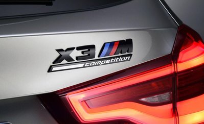 BMW 原廠 F97 X3M Competition Logo 後車箱 高光黑 字標 For G01 X3