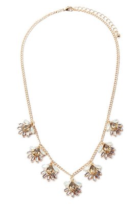 正品 FOREVER 21 clustered faux gem necklace 成串人造寶石彩鑽項鍊