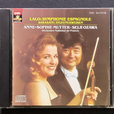 Lalo拉羅-西班牙交響曲 & Sarasate薩拉沙泰-流浪者之歌 Mutter慕特/小提琴 舊版1985年美國凸字版無ifpi