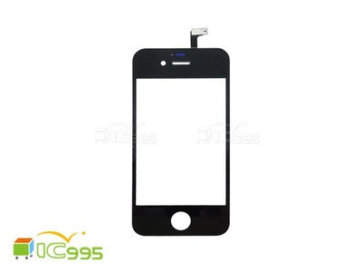 ic995 - 蘋果 Apple iPhone 4 4s 觸控 鏡面 蓋板 面板 帶排線外屏 (黑色) #0232