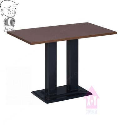 【X+Y】艾克斯居家生活館      餐桌椅系列-艾仁 3*2尺餐桌(718烤黑腳/木心板).適合居家或營業用.摩登家具