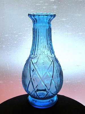 老玻璃瓶老玻璃花瓶藍玻璃媲美水晶琉璃台灣民藝玻璃手工藝品玻璃藝術品【心生活美學】