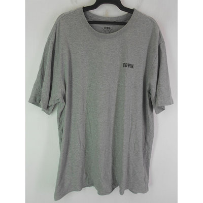 男 ~【EDWIN】淺灰色休閒T恤 XL號(4D92)~99元起標~