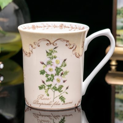 【吉事達】細緻英國Queens皇后瓷-淡雅飄香皇家花園精緻骨瓷花茶杯 咖啡杯 茶杯午茶必備